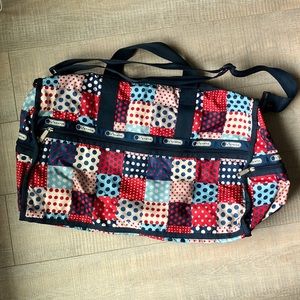 LeSportsac Large Weekender in Polka Dot print